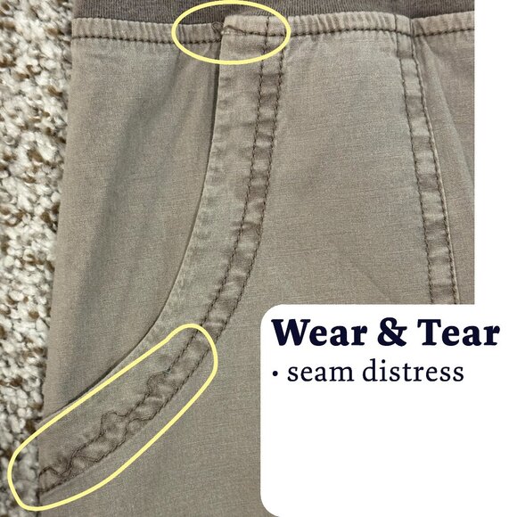 XCVI Midi Gray Beige Cargo Ruched Cotton Skirt Women’s Large - Picture 6 of 7